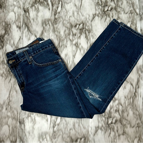 Adriano Goldschmied Sz 32R Distressed Knees Medium Wash Denim Blue Jean Normcore - Picture 7 of 7